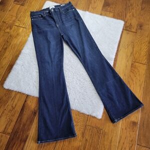FRAME Le High Flare Jeans Women's 32 Dark Wash Fawcett